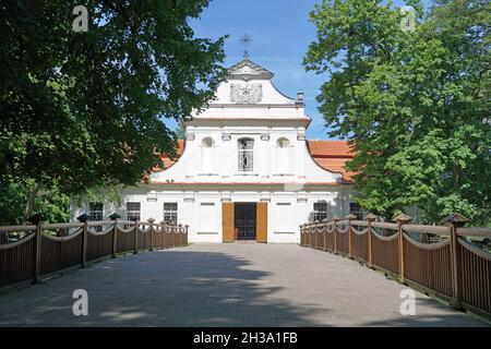 Kirche des heiligen Johannes`s von Nepomuk in Zwierzyniec, Region Roztocze, Polen Stockfoto